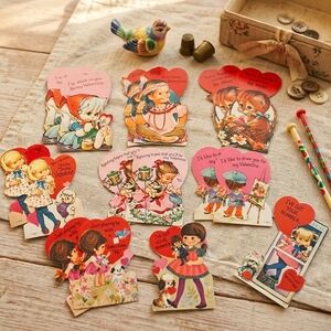 Vintage 1960s-70s Pete Hawley Valentines - Set of 16 Cards & Envelopes